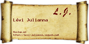 Lévi Julianna névjegykártya